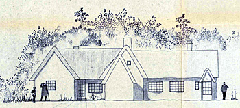 The west elevation of Far Thatch in 1975 [BorB-TP-75-1448]